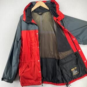 REI Jacket Mens L GORE-TEX Windbreaker Raincoat Waterproof Ripstop Full Zip Red